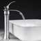 ROVOGO Chrome Waterfall Tall Basin Mixer Tap, Single Handle Bathroom Sink Mixer Tap, High Rise Bathroom Mixer Sink Faucet, Monobloc Hot & Cold Basin Mixer Tap, Brass & 304 Stainless Steel