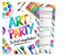 12 Einladungskarten zum Kindergeburtstag Jungen Mädchen Art Kreativ-Party Malparty Kunst Basteln DIY Künstlerparty Kinder Einladungen Geburtstag Geburtstagseinladungen Kids