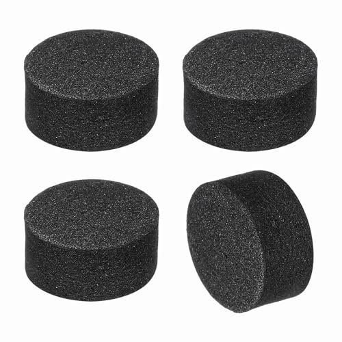 sourcing map 4 Pcs Single Sided Speaker Isolation Feet Pads, 15mmx8mm Non Slip Foam Shock Absorption Base Pad Amplifier Stand Feet Mat for Speaker HiFi Home Theater Sound System, Black