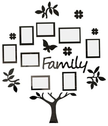 SHINEOFI 1Satz Wandtattoo Fotorahmen Baumaufkleber Für Wohnzimmer Dekoratives Wanddesign Rückstandsfrei Für Persönliche Foto Collagen Und Geschenkideen