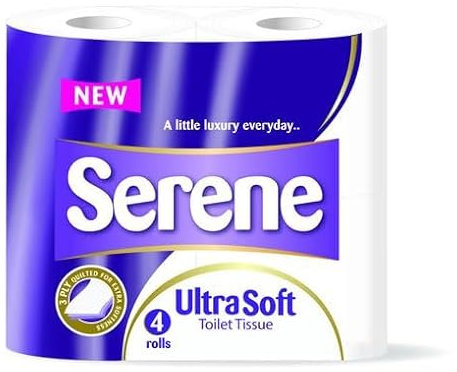 Serene Toilet Roll, 3-Ply, 40 Rolls, 20 MTRS ROLL Length