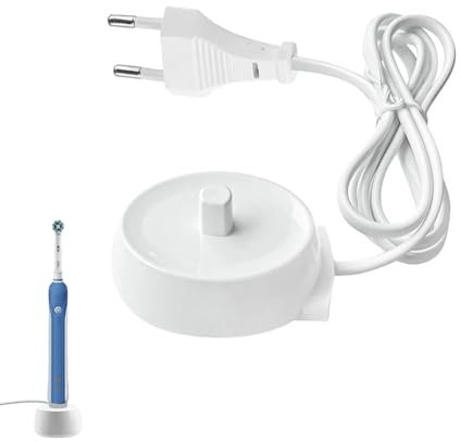Caricatore spazzolino elettrico per Braun Oral B Modello 3757, Caricabatteria per iO6,iO5,iO4,Pro 600/650/2500,Vitality/Smart 4 4500/6 6000N Cavo di alimentazione di ricambio induttivo impermeabile