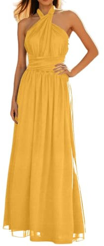 Abendkleid Damen Lang V-Ausschnitt Infinity Kleid Mit Bandeau Brautjungfernkleider Multi-Way Kleid ÜBergrößE Convertible Twist Wickelkleid Hochzeitsgast Kleider