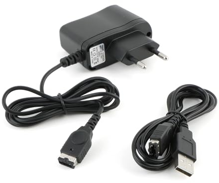 RongZy 5V 0.5A Ladegerät Sicherheit für Gameboy Advance SP GBA Netzteil für Nintendo DS Netzteil Adapter Power Charger mit Ladekabel Netzkabel(120cm)