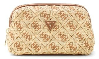 GUESS Kristen Small Beautybag, Kosmetiktasche, Braun-Caramel