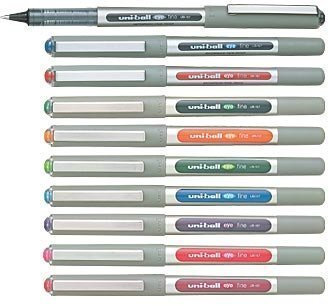 10 COLOURS Pen uni-ball Eye Fine, 0.4 mm Medium, UB-157 UB157 Set alle 10 Farben Sortiment sortiert, Tintenroller Feinschreiber Rollerball Tintenschreiber