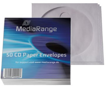 1000 (20x 50Stk) Mediarange CD Papierhüllen DVD Hüllen mit Fenster