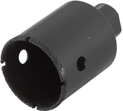 wolfcraft 5946000 1 Trépan Diamant Ceramic Ø 50 Mm, Filetage M14 noir