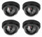 NONMON 4 Pack Dummy Sicherheits Dome Kameras mit blinkenden LED Leuchtet Schwarz