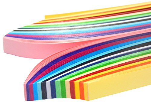 Quilling Papier 500mm x 10mm Set mit 10 Farben Board Papierstreifen Basteln Deko DEK97