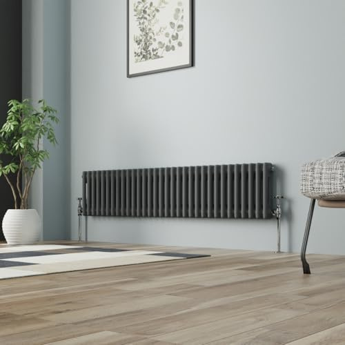 NRG Radiateur de salle de bain traditionnel en fonte Anthracite 300 mm