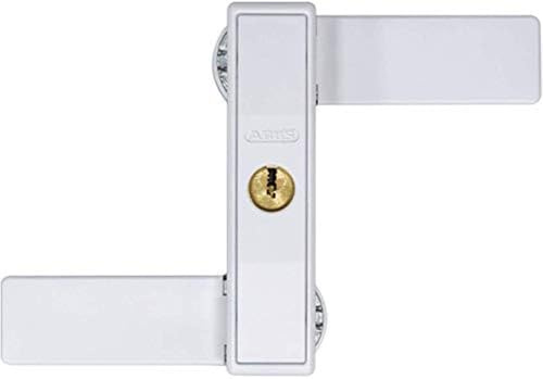 ABUS Fensterschloss 2530 W - Einbruchschutz, VDs-anerkannt, ohne Anbohren | Für Ein- & Doppelflügelfenster, Falzstärke 1–25 mm, Breite 22 mm, Holz/Kunststoff/Alu, Montage mit 2 Schrauben