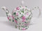 Rainbow Decors Pink Ivy Rose Teapot Fine Bone China 20oz 575 ml Pink Roses Floral Hand Decorated in UK
