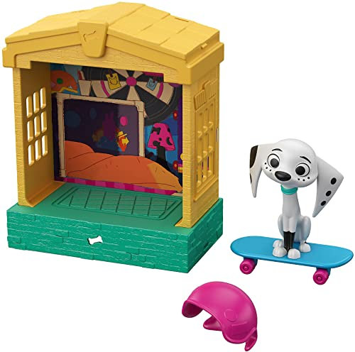 Mattel GBM28 - Disney Das Haus der 101 Dalmatiner Dolly mit Hundehütte Figur, Spielzeug ab 5 Jahren, Mehrfarbig
