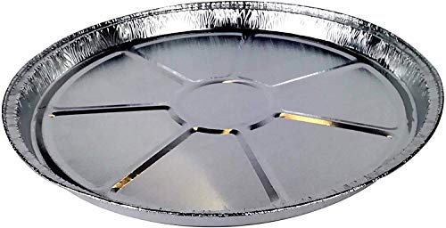 Cuki Professional Vaschette in Alluminio Tonde, per Crostata e Pizza, ∅ 25 x h1.5 cm, 1 Confezione da 100 Pezzi, Teglie Monouso per Forno, Microonde, Cottura, Conservazione