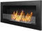 Nice-House Slim Biokkamin 90 x 40 cm mit Glasscheibe. 900 x 400 mm schwarzer Biokamin zum direkten Aufhängen an der Wand oder zur Montage in Einer Wandöffnung.