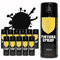 Pintura Spray 400ml para Metal/Madera/Plástico (Negro Brillo, 400 ml (Paquete de 12)