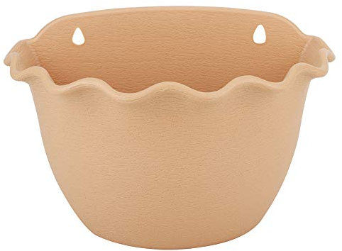 Pot de Fleur Murale, Pot Plante de Jardin en Résine Simple, Décoration Suspendue en Plastique, Pot Fleurs de Balcon avec Plateau Drainage pour Décor Jardin Extérieur