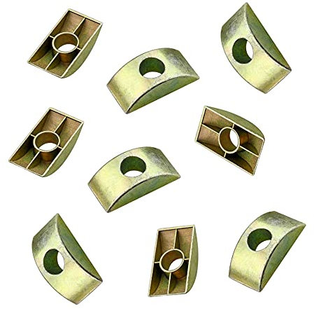 20 pezzi rondella a mezza luna per mobili, dadi connettori, distanziatori, rondella color bronzo per pannelli mobili armadio