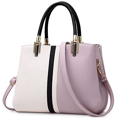 VARLIVOO Neu Elegant Damen Handtasche Schultertasche Frauen Umhängetasche Hobo Taschen Reisen Shopper Taschen Crossbody Bag PU Leder Violett