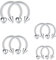 Rajnard 16G Septum Piercing Septum Ring Piercing lippe Chirurgenstahl Tragus Helix Piercing Ohrringe Hufeisen Ringe mit Kugeln und Spikes 6/8/10/12mm 8St