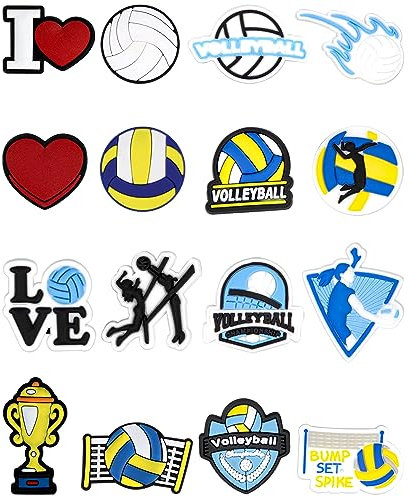 Volleyball Schuhanstecker Für Croc Schuh Anstecker Schuhanhänger Zubehör Sport Charms Pins Für Clogs Dekorationen