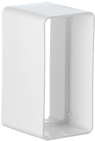 Steinberg14 White 220x55mm | 8x2 inch Flat Ducting Connector - Rectangular Straight Joint