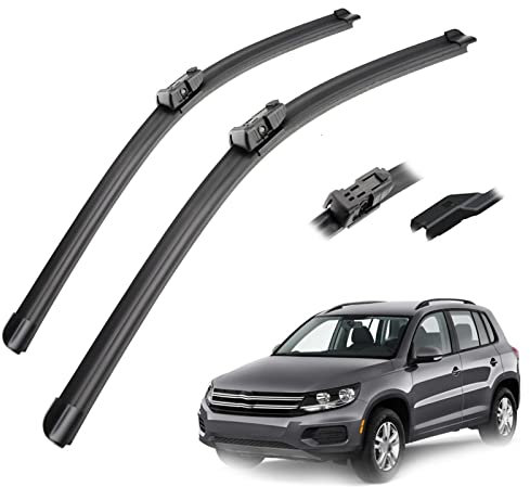 REXGEL 2 Teile/Satz Frontscheibe Wischerblätter Bürsten Cutter Zubehör Für VW Für Tiguan MK1 2007 2008 2009 2010 2011 2012 2013 2014 2015 2016 2017 Scheibenwischer