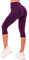 SINOPHANT Leggings Damen 3/4 High Waist Elastische Blickdicht Große Größen Leggins (#1er Pack Zwetschgenpurpur, S-M)