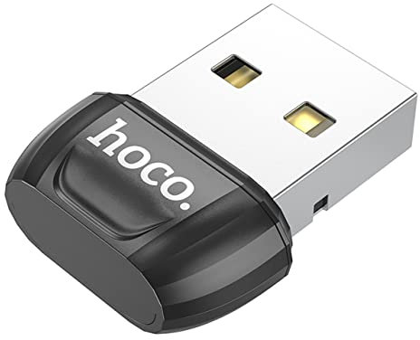 HOCO UA18 Adapter USB auf Bluetooth v5.0, kompatibel mit Mehreren Geräten mit Lautsprecher/Kopfhörer/Tastatur/Maus/Drucker, kompatibel mit Windows, Linus – Schwarz