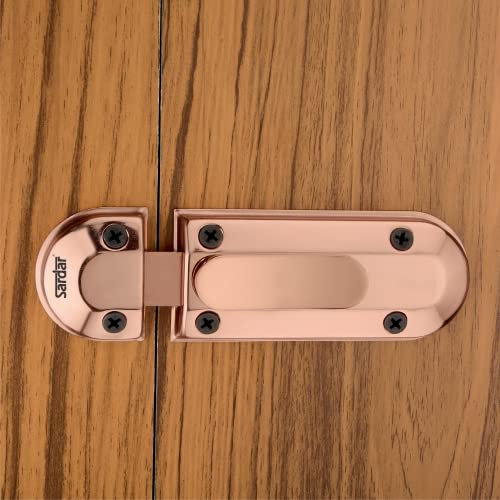 Sardar DL-04 Heavy Duty Stainless Steel Door Security Latch Lock| Tower Bolt| Baby Latch for Home, Bathroom, Kitchen, Office (Rose Gold)