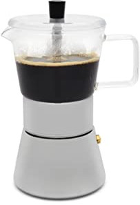 Leopold Vienna Espressokocher Induktion Edelstahl Kaffeezubereiter mit Edelstahl-Filter für 4 Tassen Espresso - für besten Kaffeegenuss