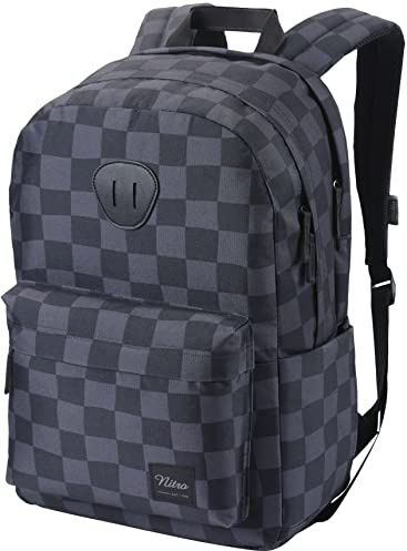 Nitro Urban Plus, Old School Daypack mit zusätzlichem gepolstertem Laptopfach, urbaner Streetpack, Alltagsrucksack, Schulrucksack, Schoolbag mit seitlichem Flaschenfach
