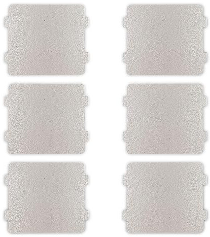 Fousenuk 6 pezzi Mica per Microonde, Piastra di Mica 10 × 11.8 cm Protezione per Forno a Microonde in Mica, Foglio di Mica Universale Copertura di Guida d'Onda per Cucina Forno a Microonde