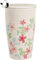 Umlaca Reusable Coffee Cup Travel Ceramic Mugs for Hot Drinks,Insulated Double Wall Mug with Lid 12oz/350ml (Peach Blossom)