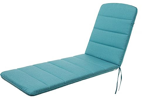 HOBBYGARDEN Outdoor/Indoor, Sitzkissen, Sitzpolster, Gartenmöbel Kissen, für Stuhle oder Liege, Polster, Sofa, 185 x 60 x 6 cm, Blau