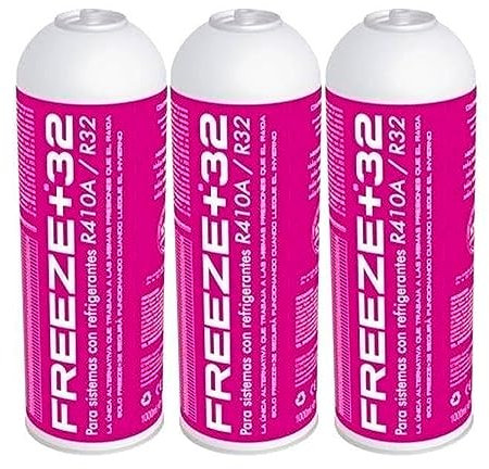 3 Botellas Gas Ecologico Refrigerante Freeze Organico +32 350Gr Sustituto R32, R410A