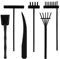 Kit Mini Zen Jardin - 6pcs Noir Râteau et Méditation Sable Outils - Rock Garden Idéal Relaxation - pour Table pour Accessoires