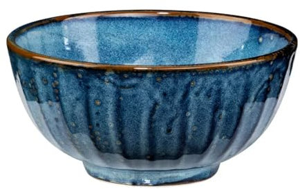 Verlo DEEP BLUE Bowl schüssel 18 cm, 1040 ml Große Porzellan Salatschale, Suppenschale Servierschüssel ideal für Salate, Suppen, Pasta, Snacks Schüssel aus hochwertigem Porzellan