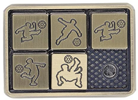 Fußball Muster Push Slider Spielzeug Männer Frauen Tragbare Büro Metall ADHS Autismus Stress Relief Slider Spielzeug EDC Dekompression Spielzeug