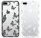 Yoedge 2 Stück Transparent HandyHülle für iPhone 7 Plus/8 Plus Hülle Schmetterling 5,5, Silikon Schutzhülle für iPhone 8 Plus Case Schwarz Butterfly Muster Aesthetic Mädchen Frauen Durchsichtig Cover