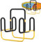 Gisafai Double Up Sup Ständer, hält 2 Stehpaddelbretter, freistehendes Paddleboard-Dock, Aufbewahrungsregal, robustes Metall, Surfbrett-Ständer, Paddelboard-Halter für Boden, Outdoor, Garage, Gelb