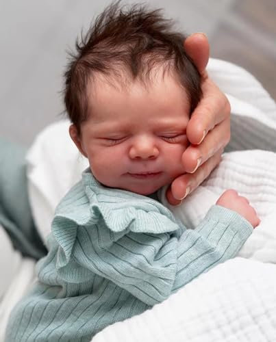 Anano Realistische und neugeborene Babypuppen aus Silikon, 45 cm, alle Puppen, die wie echte Reborn aussehen. Realistische Neugeborene mit Kleidung