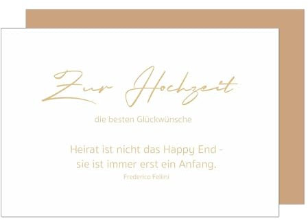 Edition Seidel Premium Glückwunschkarte zur Hochzeit mit Umschlag aus Kraftpapier. Hochzeitskarte Karte mit Spruch Grußkarte Vermählung Just Married Wedding (H485 SW024)