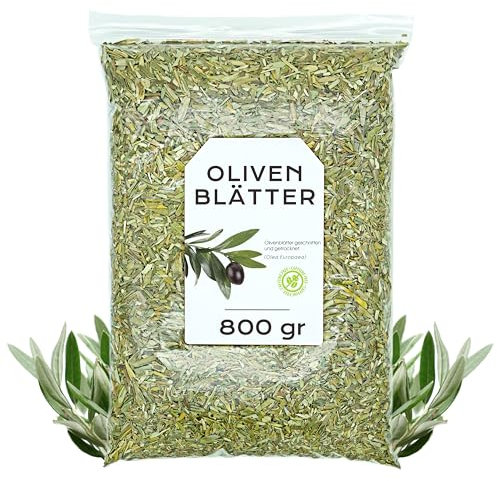 Feuilles d'Olivier 800 gr - Tisane Olivier feuille - Olivier Infusion - Olivier Feuilles Coupées - Infusion Vrac