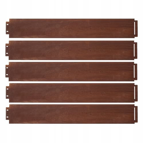 Kapaga - Rasenkante - Rasenkanten Aluzinc - Flexibel Edelstah - Rasenkante Metall - Beetabgrenzung Edelstahl - Beeteinfassung - Beetumrandung Metall - Palisade - (Edelrost, 5x1m)