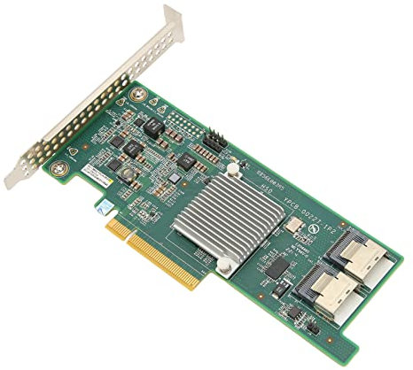 PCI E X8 Disk Array Card, SATA3 Bandwidth Disk Array Card SSD 450M, Built in 2 SAS Mini Interface, Supports 16T Disk, Compatible with X8 X16 Slot