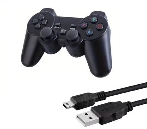 DARLINGTON & Sohns Controller für Playsation 3 PS3 Wireless Gamepad Dual Shock Doppelpack PS-3 mit Ladekabel