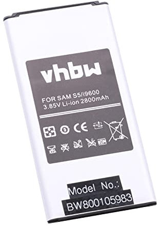 vhbw 1x Akku kompatibel mit Samsung Galaxy S5 Neo, S5 Plus, SM-G9006V, SM-G9008V Handy Smartphone Telefon (2800 mAh, 3,85 V, Li-Ion) mit NFC