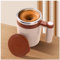FOVNOT Mise à Niveau Soi Mug Melangeur, Rechargeable Mug Automatique Tasse Tasse Magnetique Mug Auto Mélangeur Qui Melange Toute Seule pour Remuer Café/Lait/Thé/Chaud Chocolat (Brun)